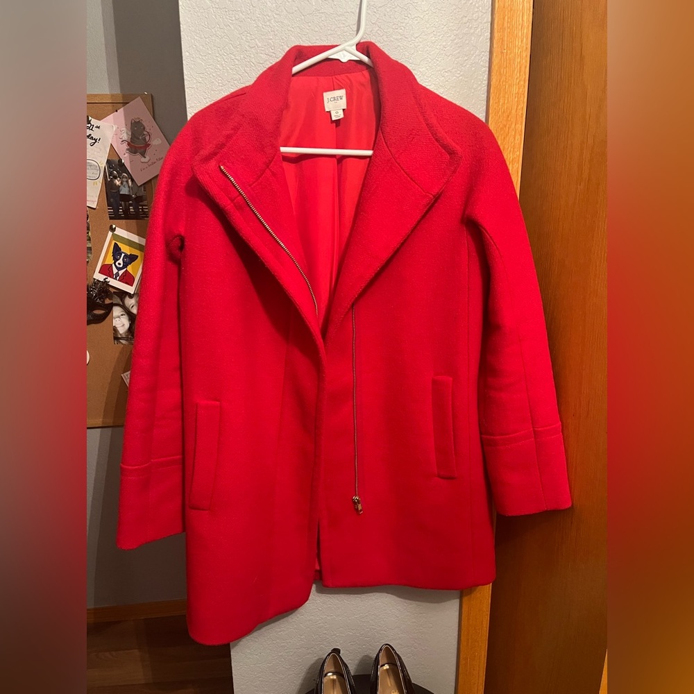 J. Crew Red Wool Coat